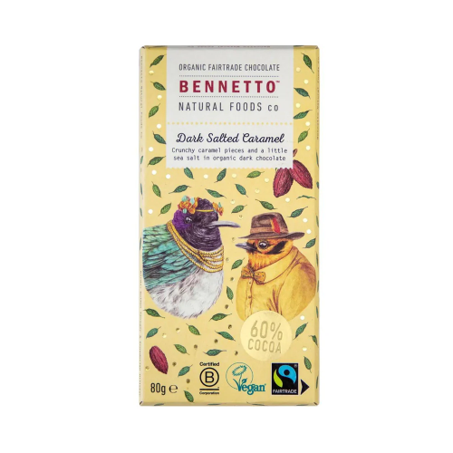 Bennetto Organic Dark Crunchy Caramel Chocolate (V)