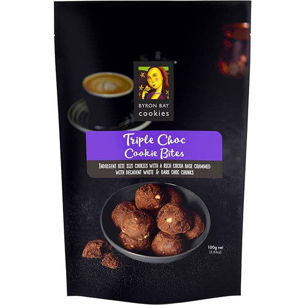 Byron Bay Triple Choc Cookie Bites 100gm