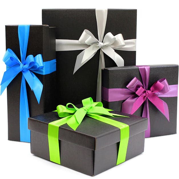 Black gift boxes