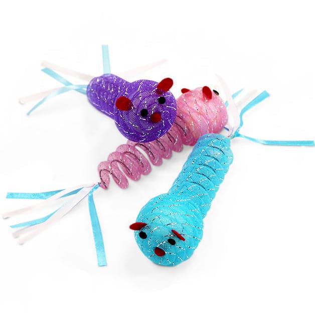 Cat Toy- Sparkle Spring Mouse x1