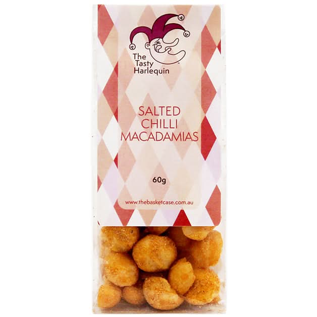 Tasty Harlequin Salted Chilli Macadamias 60g