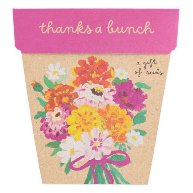 Sow 'n Sow "Thanks a Bunch" Seeds - Marigold, Cosmos & Zinnia