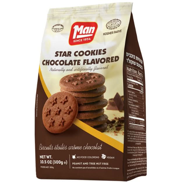 Man Star Cookies Chocolate Flavoured 300g (V)