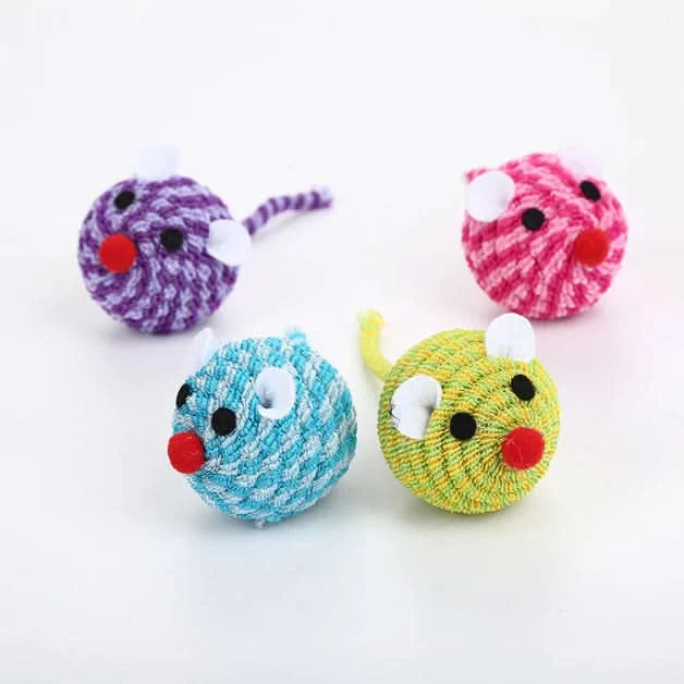 Mouse Rattle Cat Toy - Assorted Colours