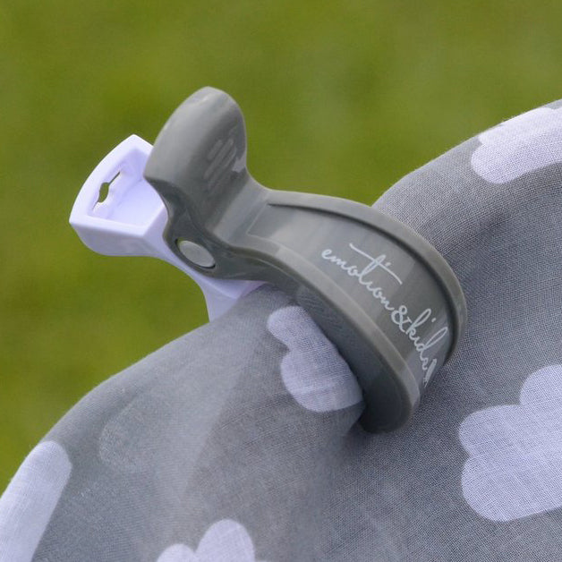 Emotion & Kids Pram Clips - Grey & White Set