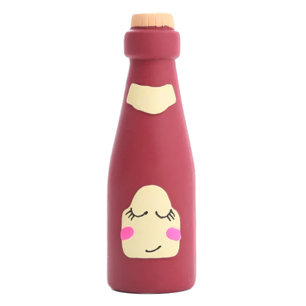 Red Wine Dog Squeaky Toy