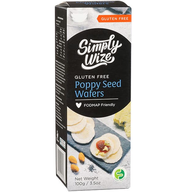 Simply Wize Poppy Seed Wafers 100g (GF)