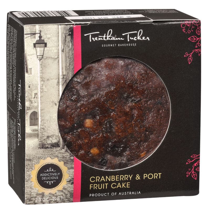 Cranberry & Port Christmas Fruit Cake