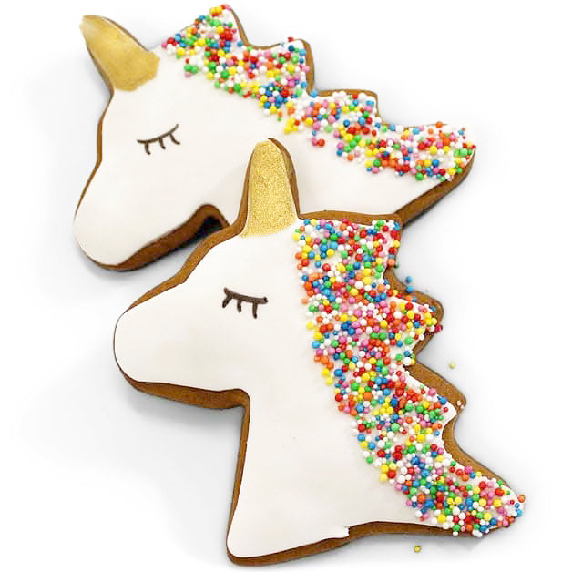 Handmade Honeybread Iced Biscuit - Unicorn x 2