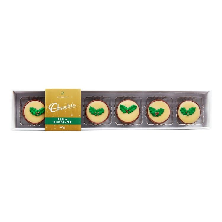 Chocolatier Plum Puddings Chocolate 80g