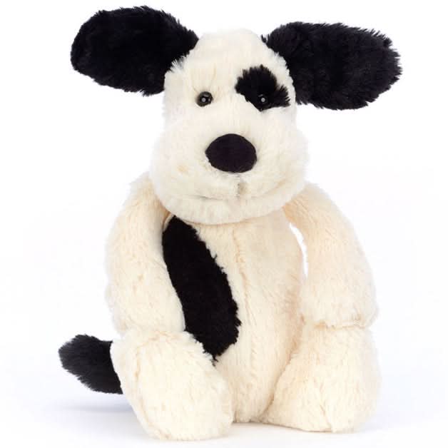 Jellycat Bashful Black & Cream Puppy - Medium