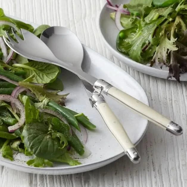 Andre Verdier Debutant Salad Servers - Ivory