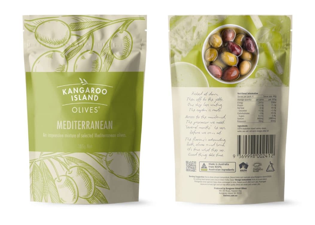 Kangaroo Island Mediterranean Olives 185g