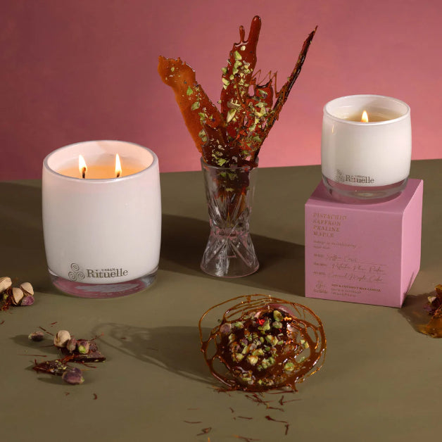 Urban Rituelle Pistachio, Saffron, Praline & Maple Scented Soy Candle 140g