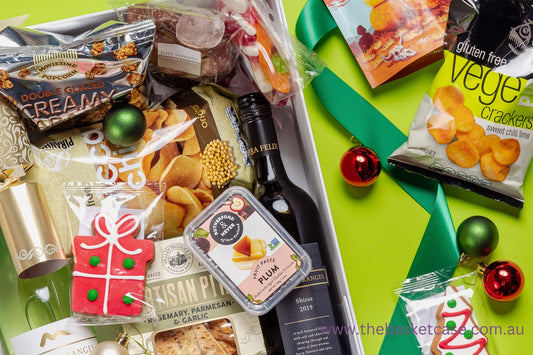Everybody Pitch in for One Beautiful Christmas Gift Basket!