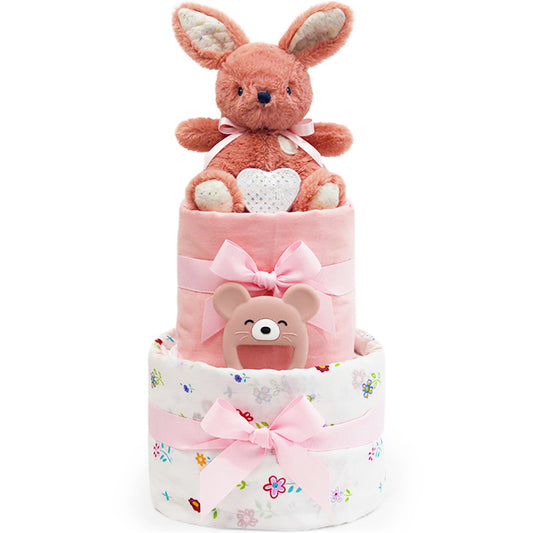 Two Tier Bunny Nappy Cake