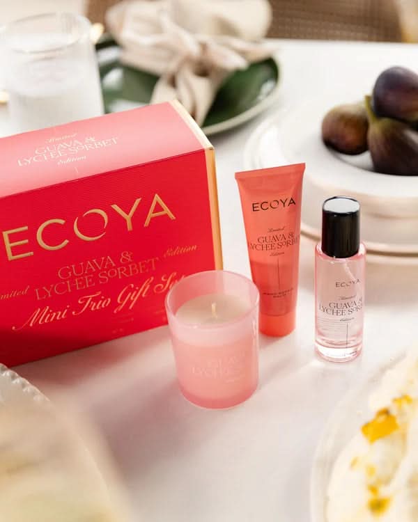 Ecoya Mini Trio Gift Set - Guava and Lychee Sorbet