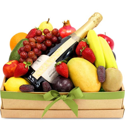 Champagne and Fruit Congratulations Gift Hamper