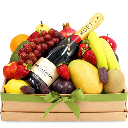Champagne and Fruit Congratulations Gift Hamper