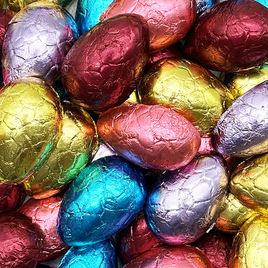 6 x Assorted Solid Chocolate Half Eggs