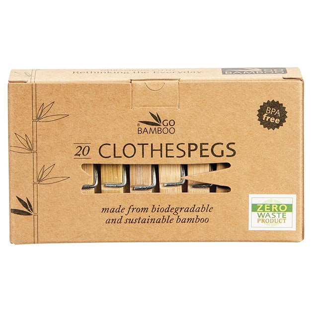 Bamboo Clothes Pegs - 20 pack