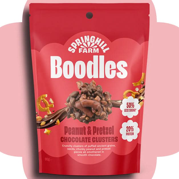 Springhill Farm Peanut & Pretzel Boodles 90g (V)