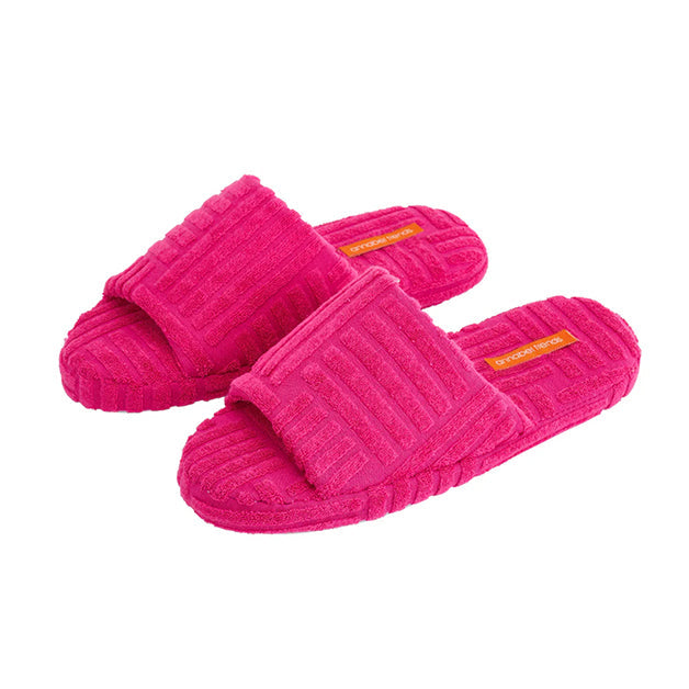 Pink Terry Slide Slippers - Large