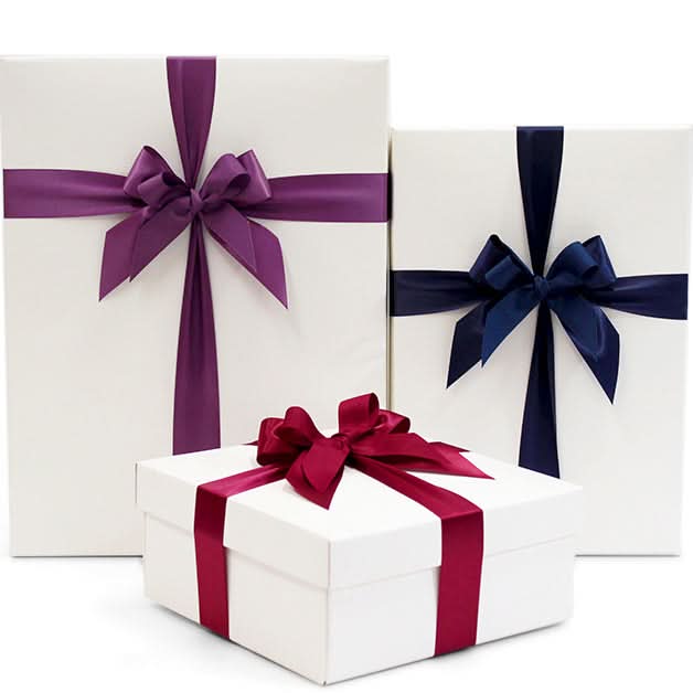 White Box With Ribbon | The Complete Basketcase