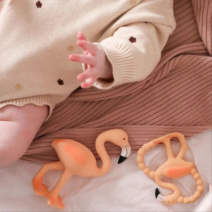 Lingo the Flamingo flock together Teething Set
